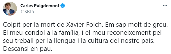 TUIT puigdemont xavier folch