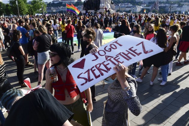 protesta contra la lei antiLGTBI Hungria / Efe