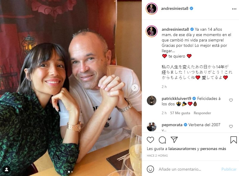 Andrés Iniesta y Anna Ortiz @andresiniesta8