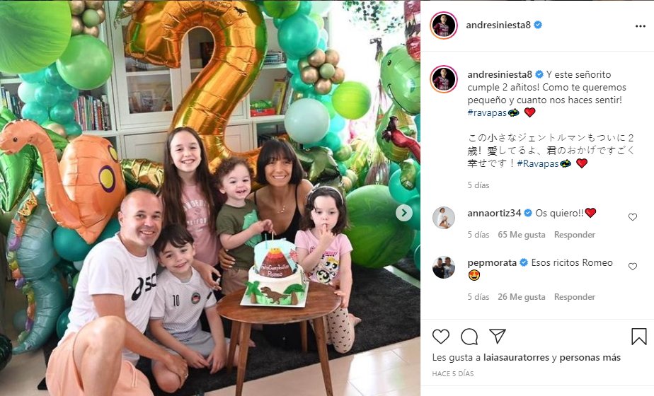 Andrés Iniesta y familia @andresiniesta8