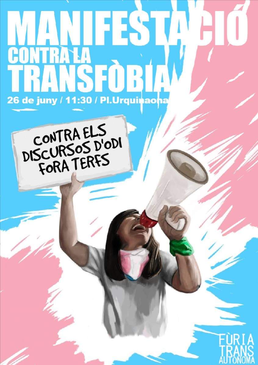 furia trans convocatoria mani contra terfs barcelona