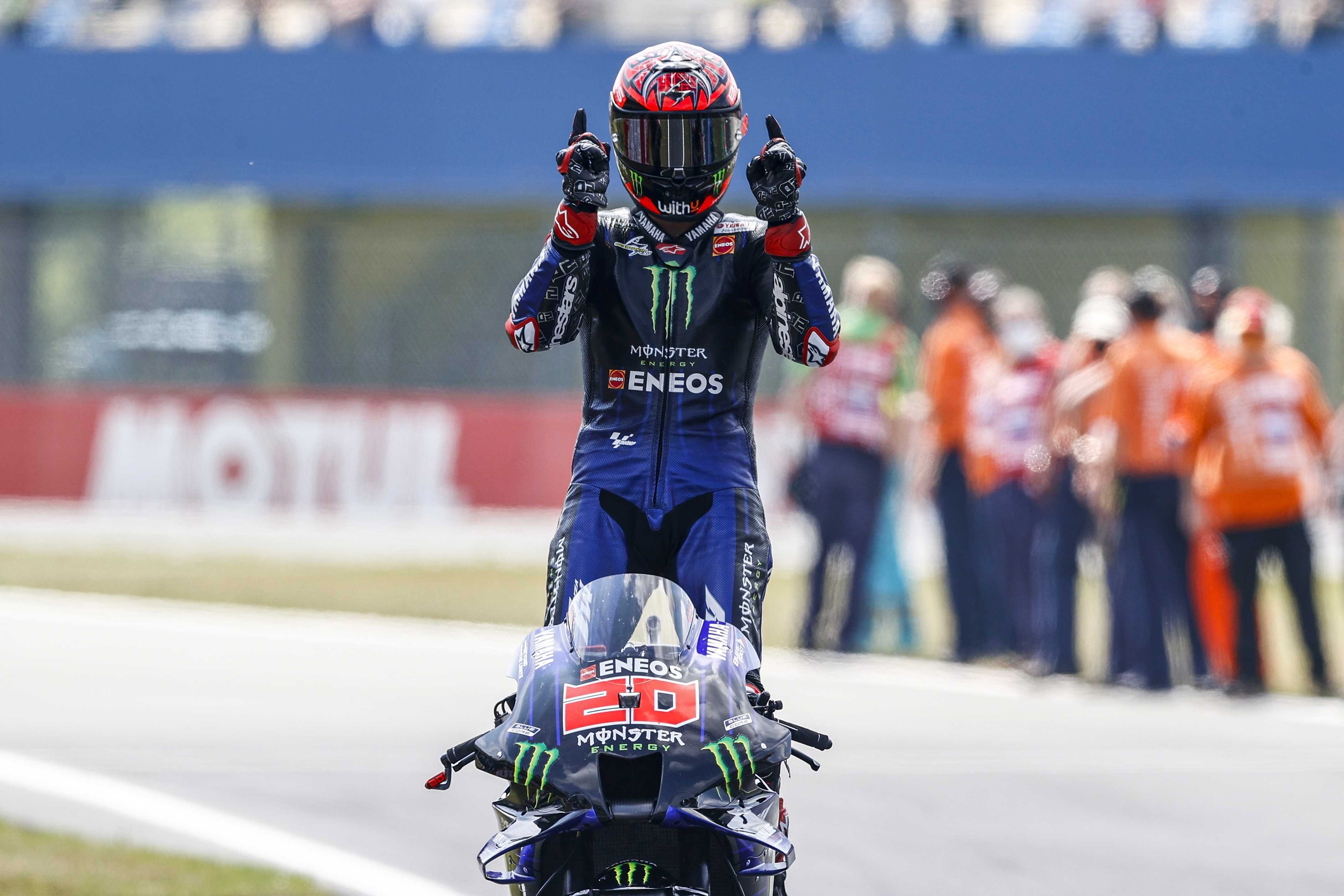 Quartararo es más líder en Assen, Viñales acaba segundo y Márquez remonta