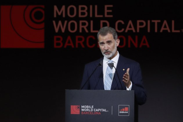 rey felip vino inaguracio mobile world congress 2021 barcelona efe