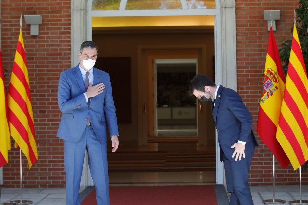Pere Aragonès Pedro Sánchez primera reunión EFE 