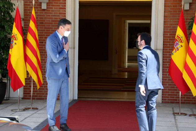 Pere Aragonès Pedro Sánchez primera reunión Moncloa ACN