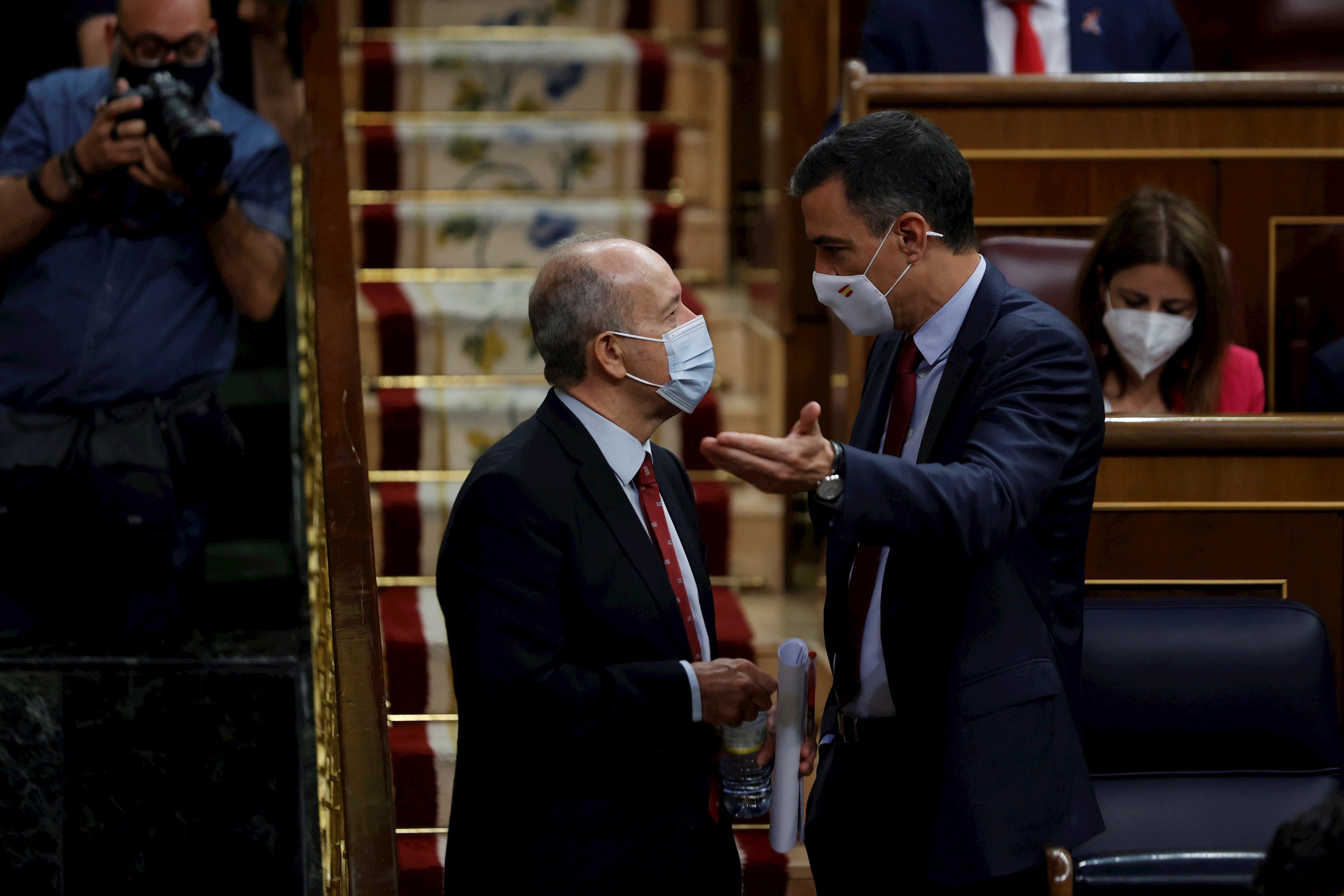 Pedro Sánchez, congreso, comparecencia, indultos, Ministro de Justicia Juan Carlos Campo   EFE