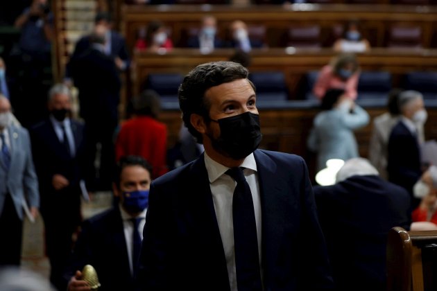 Pedro Sánchez, congreso, comparecencia, indultos, Pablo Casado   EFE