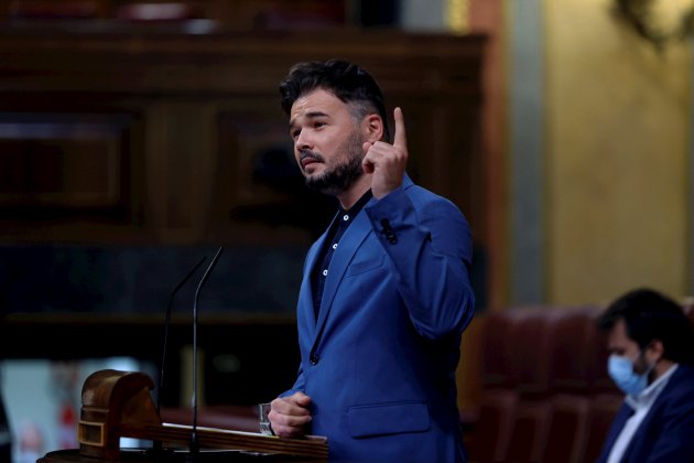 Pedro Sánchez, congreso, comparecencia, indultos, Gabriel Rufián en su turno y gesticulando   EFE