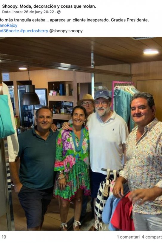 Mariano Rajoy de vacaciones en El Puerto de Santa María 2021 FB Shoopy