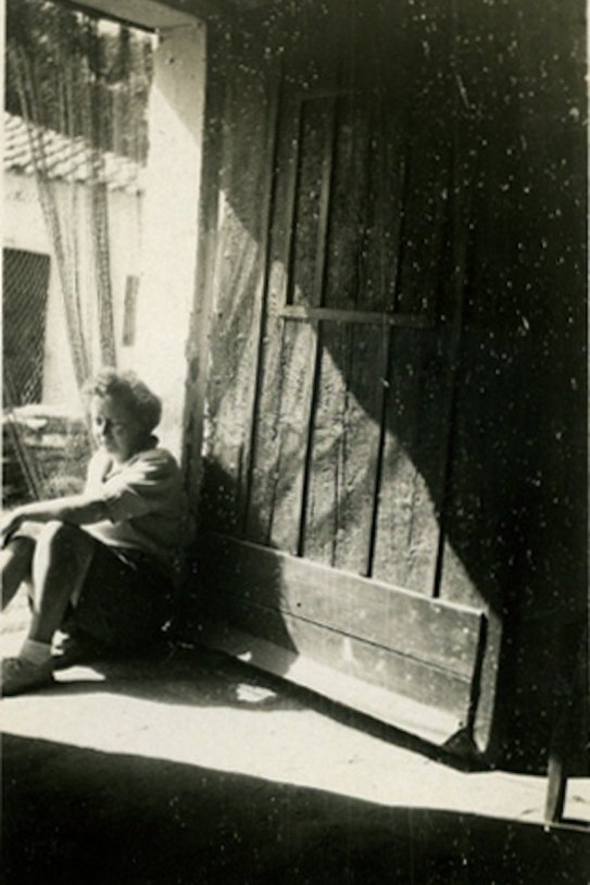 Rosa Leveroni a la seva barraca de Portlligat