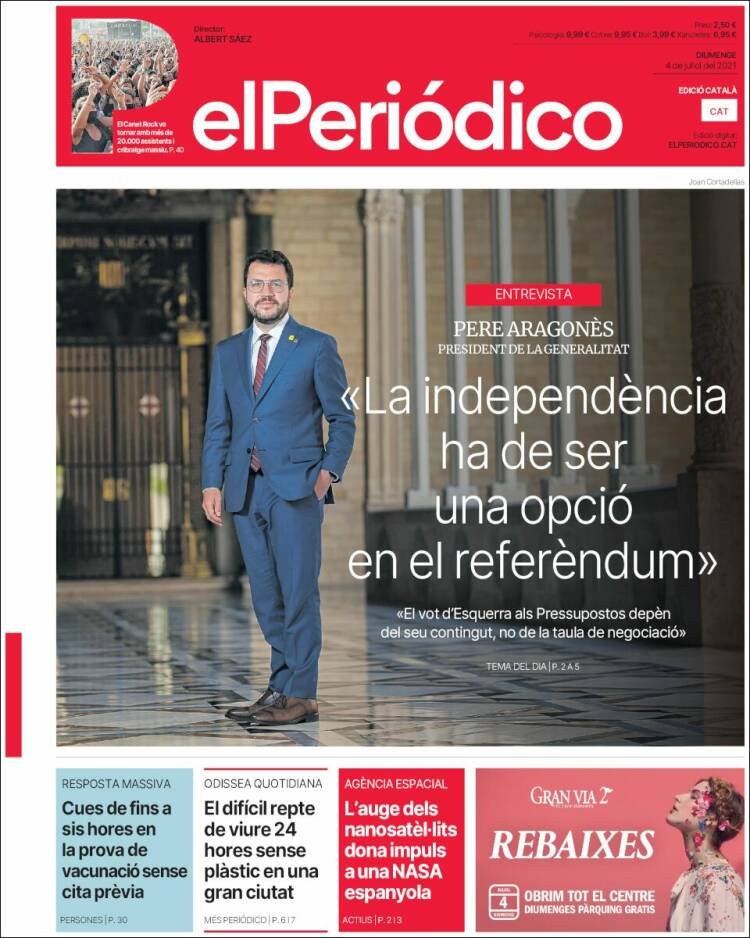 elperiodico llevada|traída 4 julio