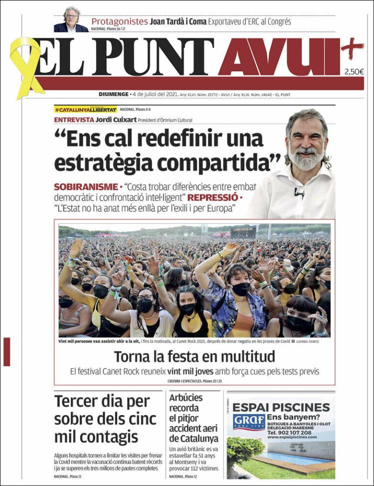 elpunt avui portada 4 julio