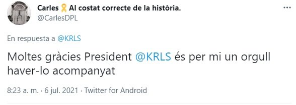 TUIT Mosso Carles Puigdemont