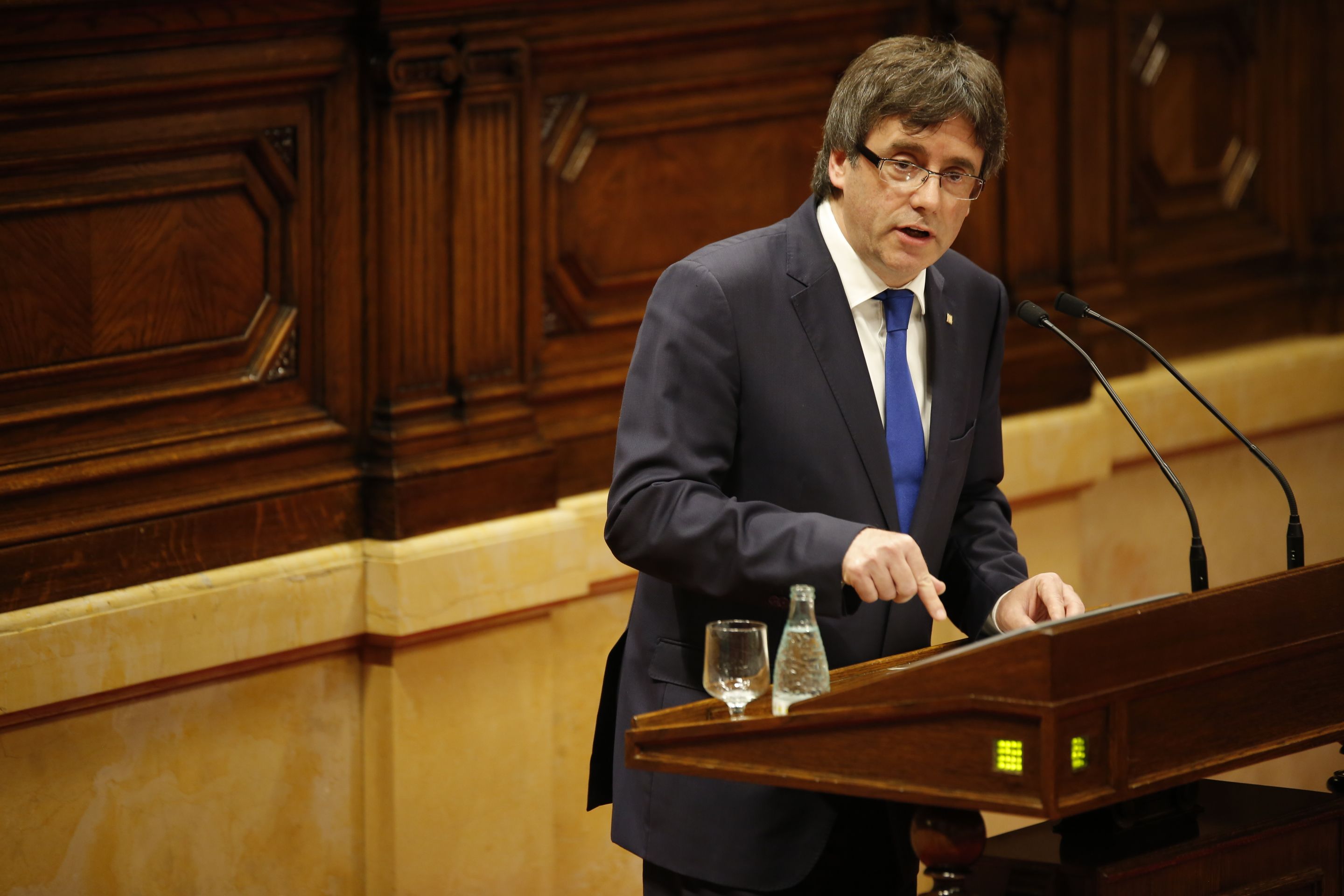 VÍDEO: Discurs íntegre de Puigdemont anunciant la qüestió de confiança