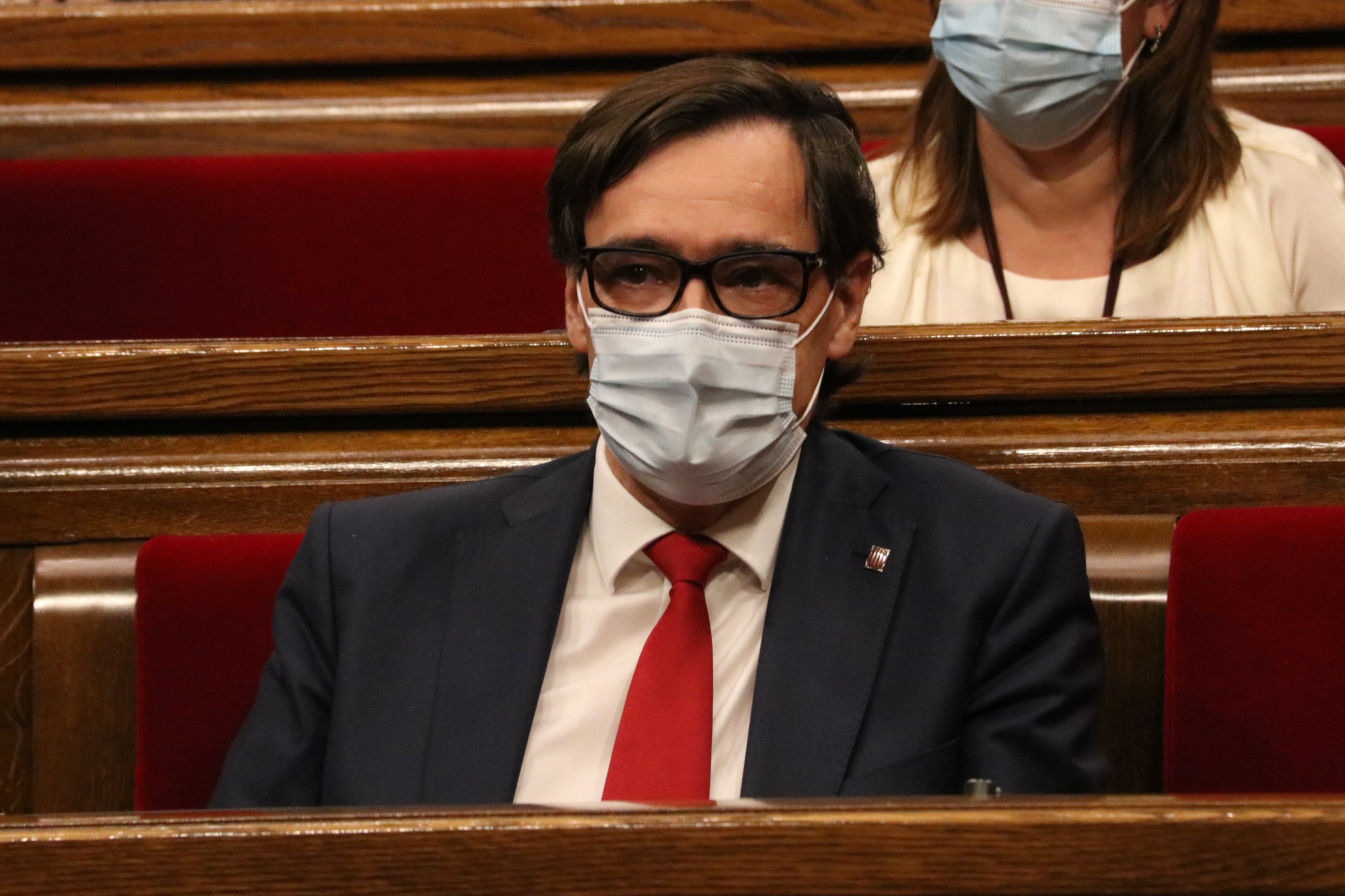 Salvador Illa en el pleno del Parlament   ACN