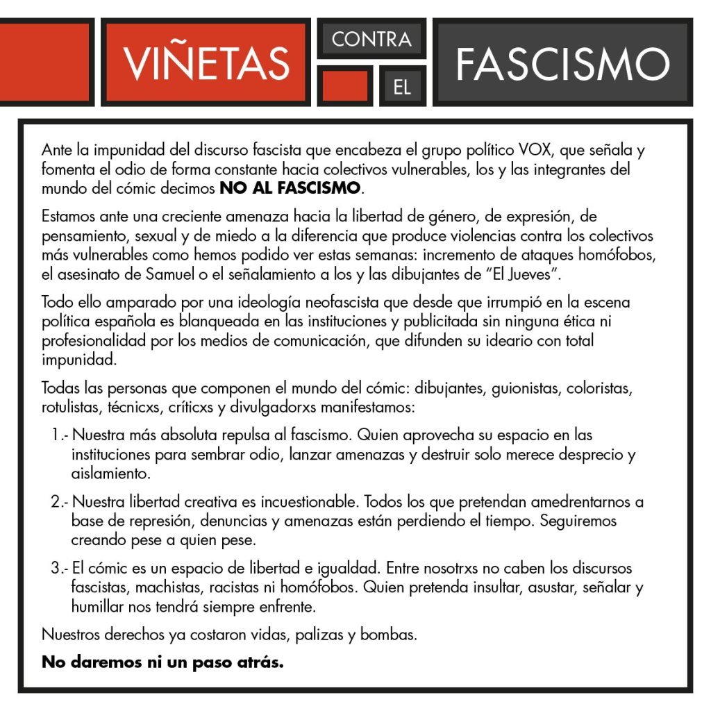 viñetas contra el fascismo Vox tweet el jueves