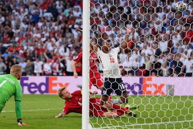 Gol inglaterra sterling kjaer eurocopa inglaterra dinamarca ef