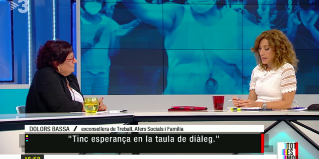 Dolors Bassa y Helena García Melero, TV3