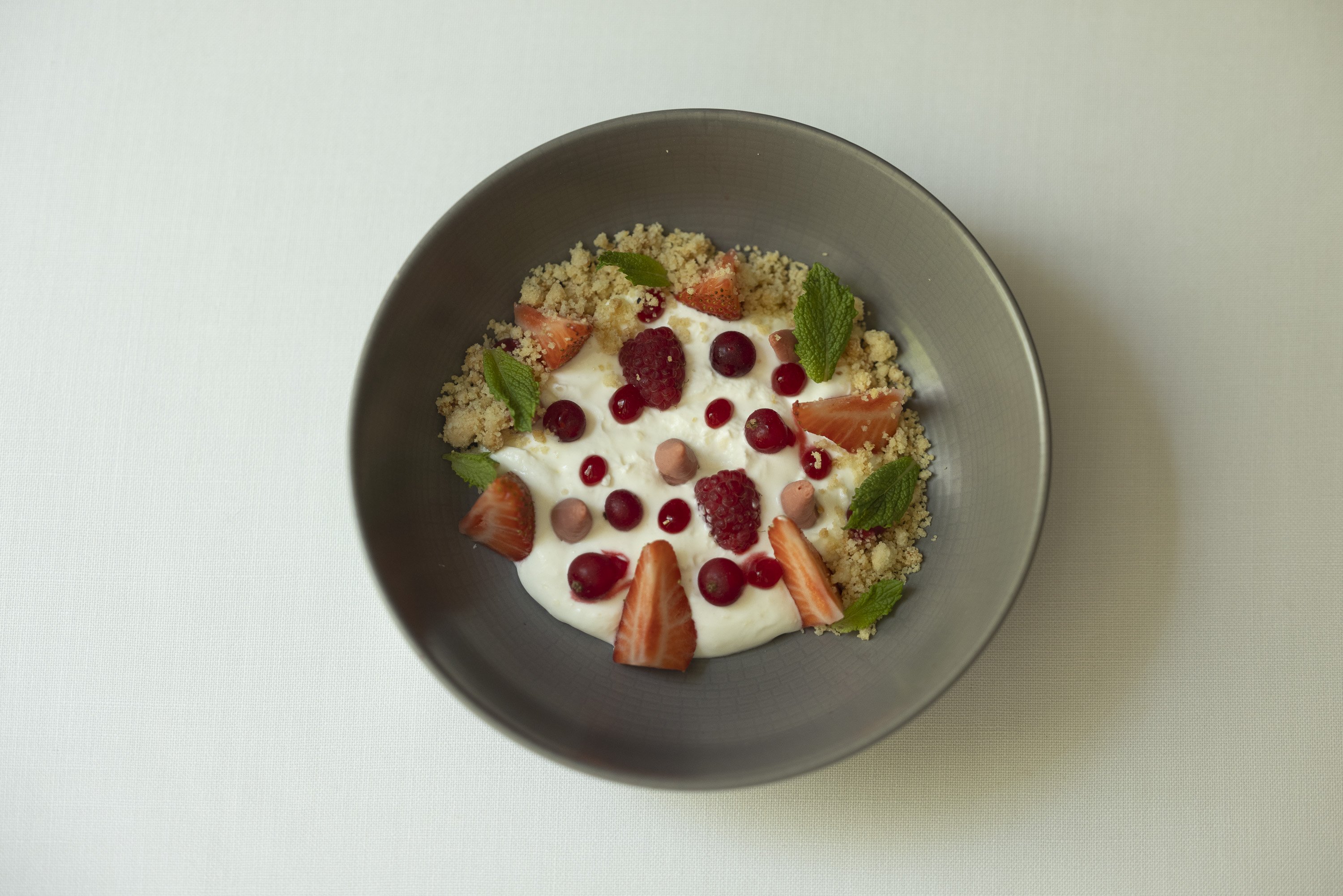 'Menjar blanc' de arroz con frutos rojos
