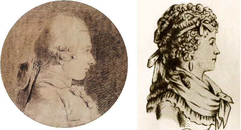 Retratos del marquès de Sade y su esposa Madame de Montereuil. Fuente Wikimedia Commons