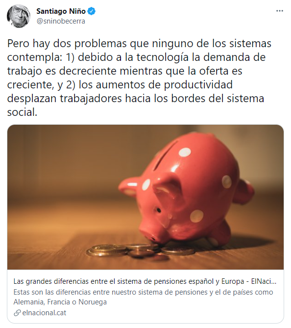 TUIT Santiago Niño Becerra sistema pensionas europa y españa
