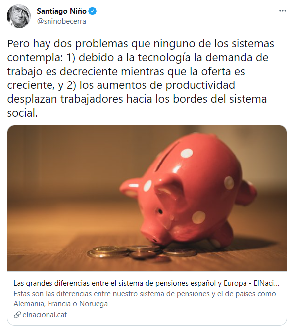 TUIT Santiago Niño Becerra sistema pensiones europa y españa