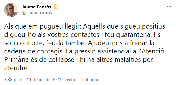 Jaume Padrós TUIT 1