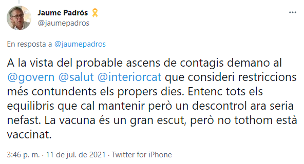 Jaume Padrós TUIT 2