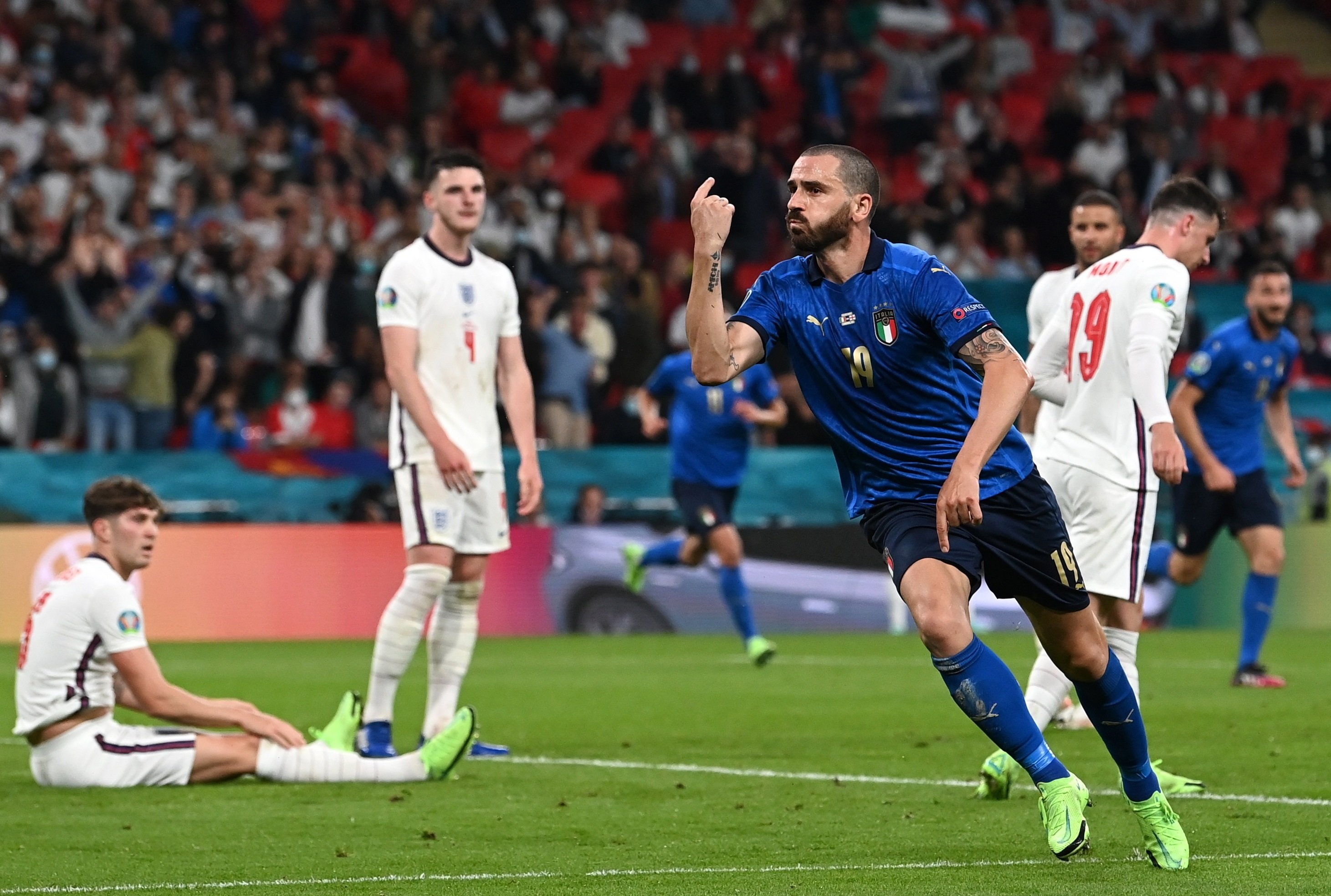 Bonucci se convirtió en el goleador de más edad de una final de la Eurocopa (34 años y 71 días)