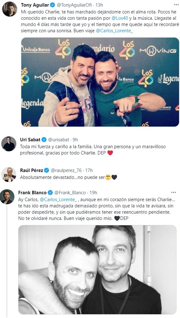 carlos lorente tuits pesame periodistas