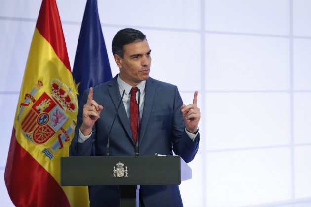 Presidente gobierno Pedro Sanchez llegada presentación Moncloa proyecto   EFE