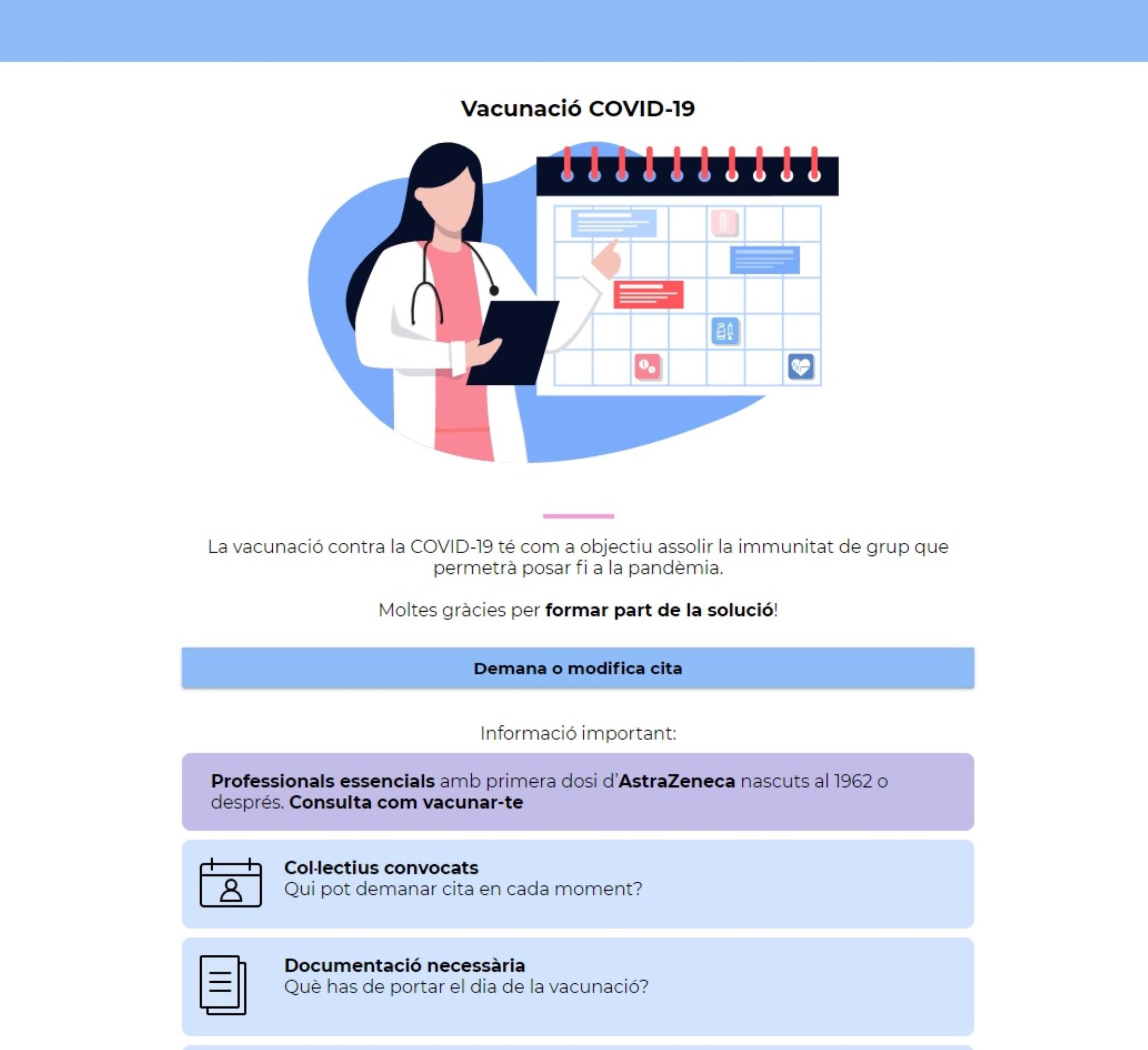 Facua denuncia Salut per la filtració de dades a la web de vacunació