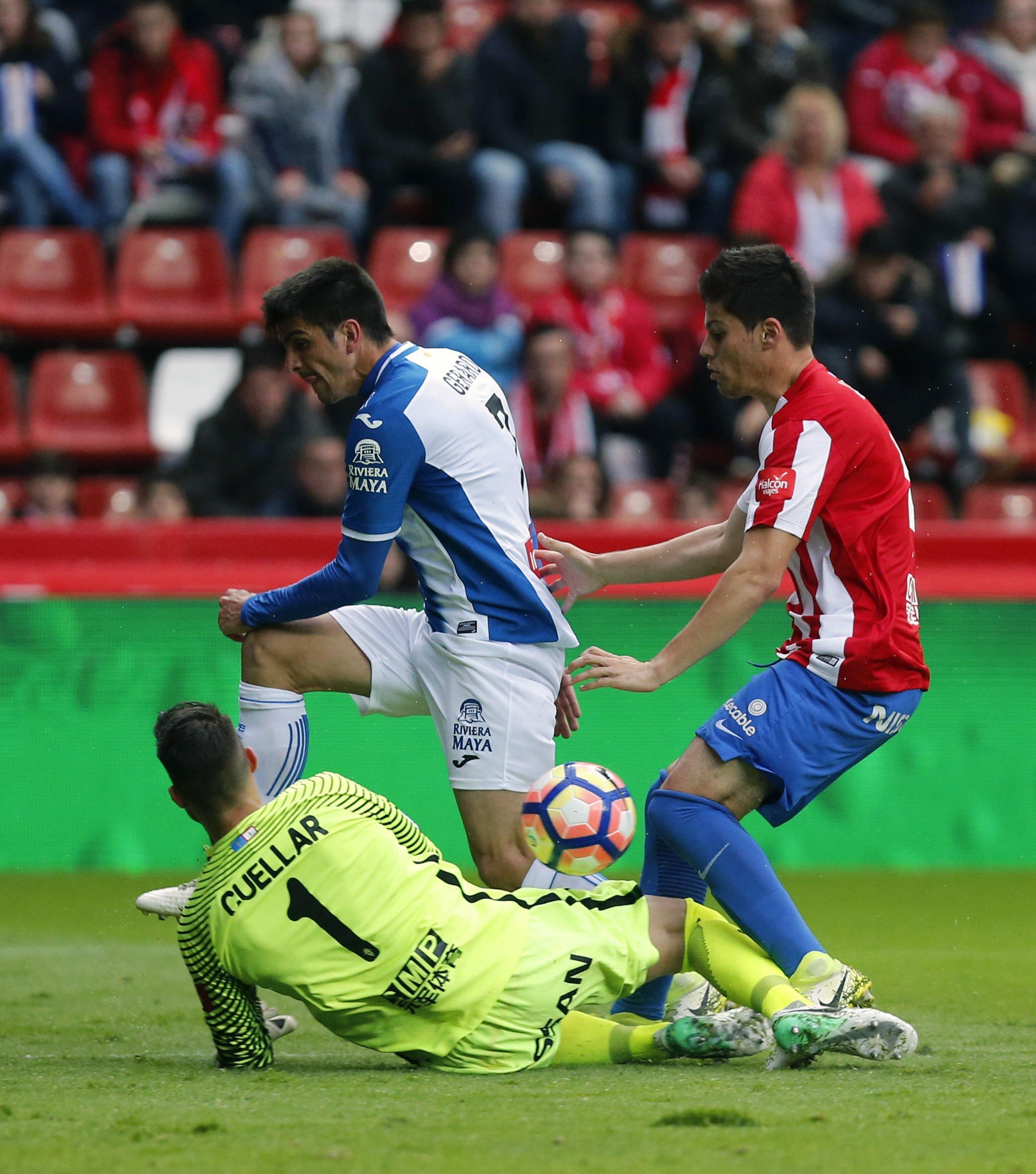 L'Espanyol es desinfla a Gijón (1-1)
