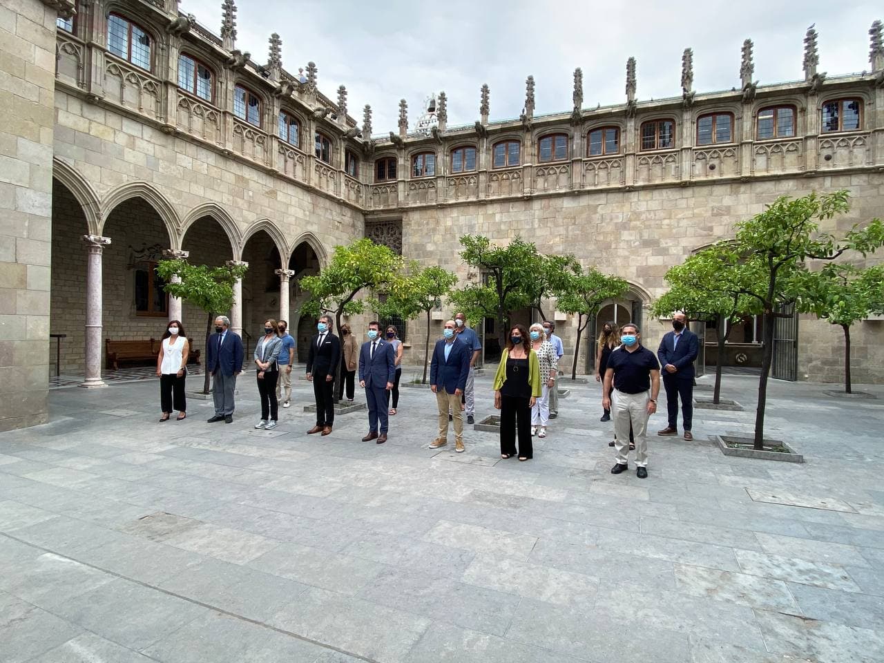 Aragonès rep la Junta Nacional d'Òmnium Cultural