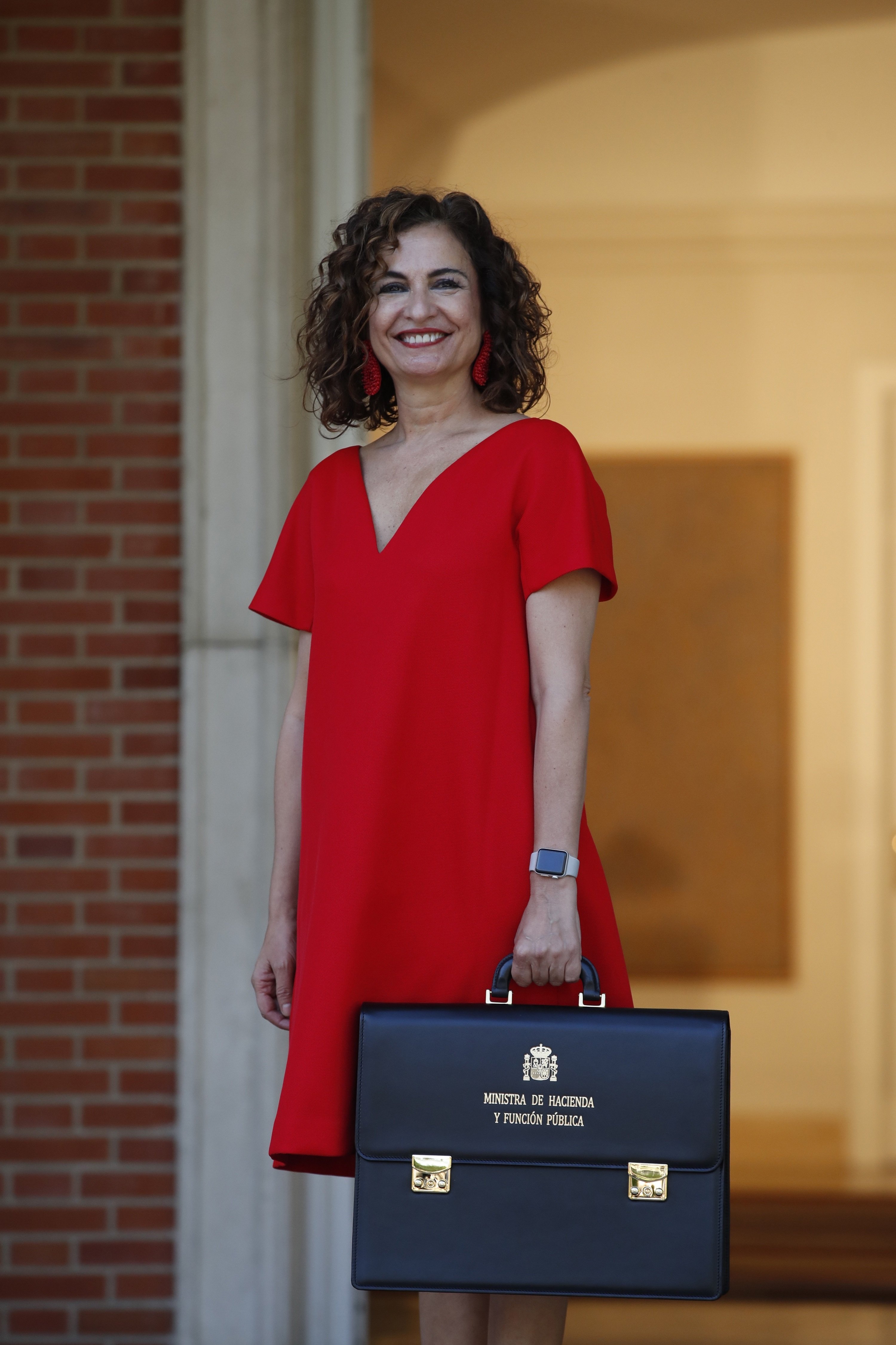 Ministra de Hacienda y Función Pública, María Jesús Montero, a su llegada al Palacio de la Moncloa - EFE