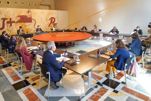 El President de la Generalitat, Pere Aragonès, ha encapçalat aquest matí la reunió setmanal del Consell Executiu   Paco J. Muñoz