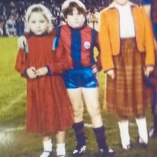 Itziar Castro niña vestida del Barça Camp Nou @itziarcastro