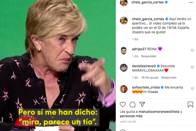 Perfil d'Instagram de Chelo García Cortés