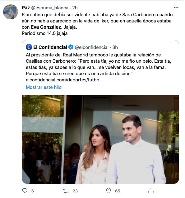 tuit Casillas Florentino Sara El Confidencial