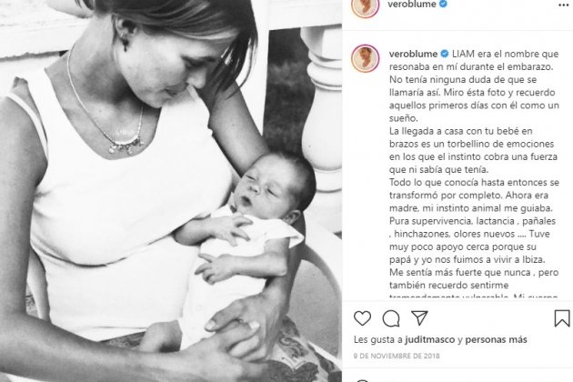 Verónica Blume embarazada Liam Instagram