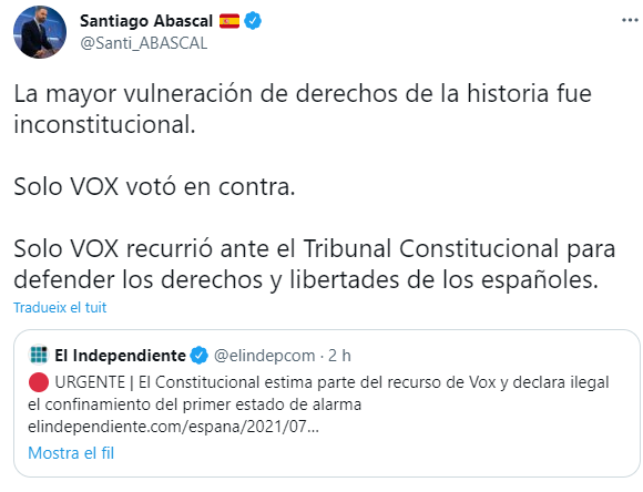 santiago abascal tuit tc