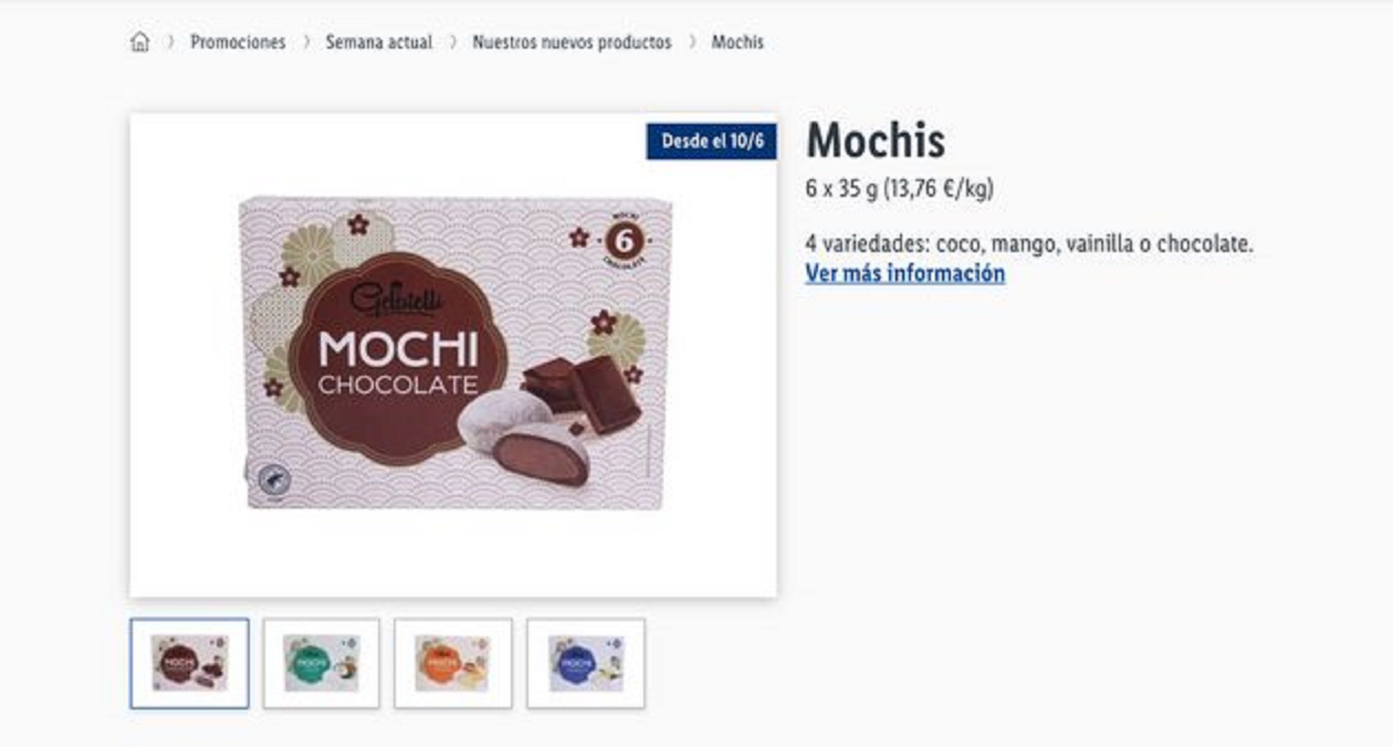 Mochis chocolate Gelatelli / Lidl