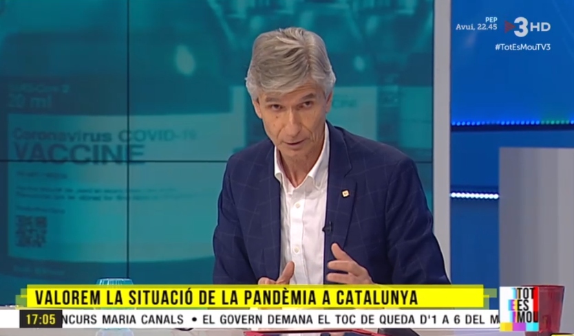 Josep Maria Argimon tot es mou toc de queda