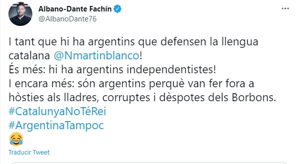 Albano Dante contra Nacho Martín Blanco Twitter