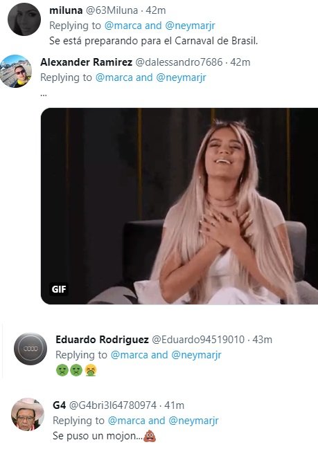 neymar reacciones