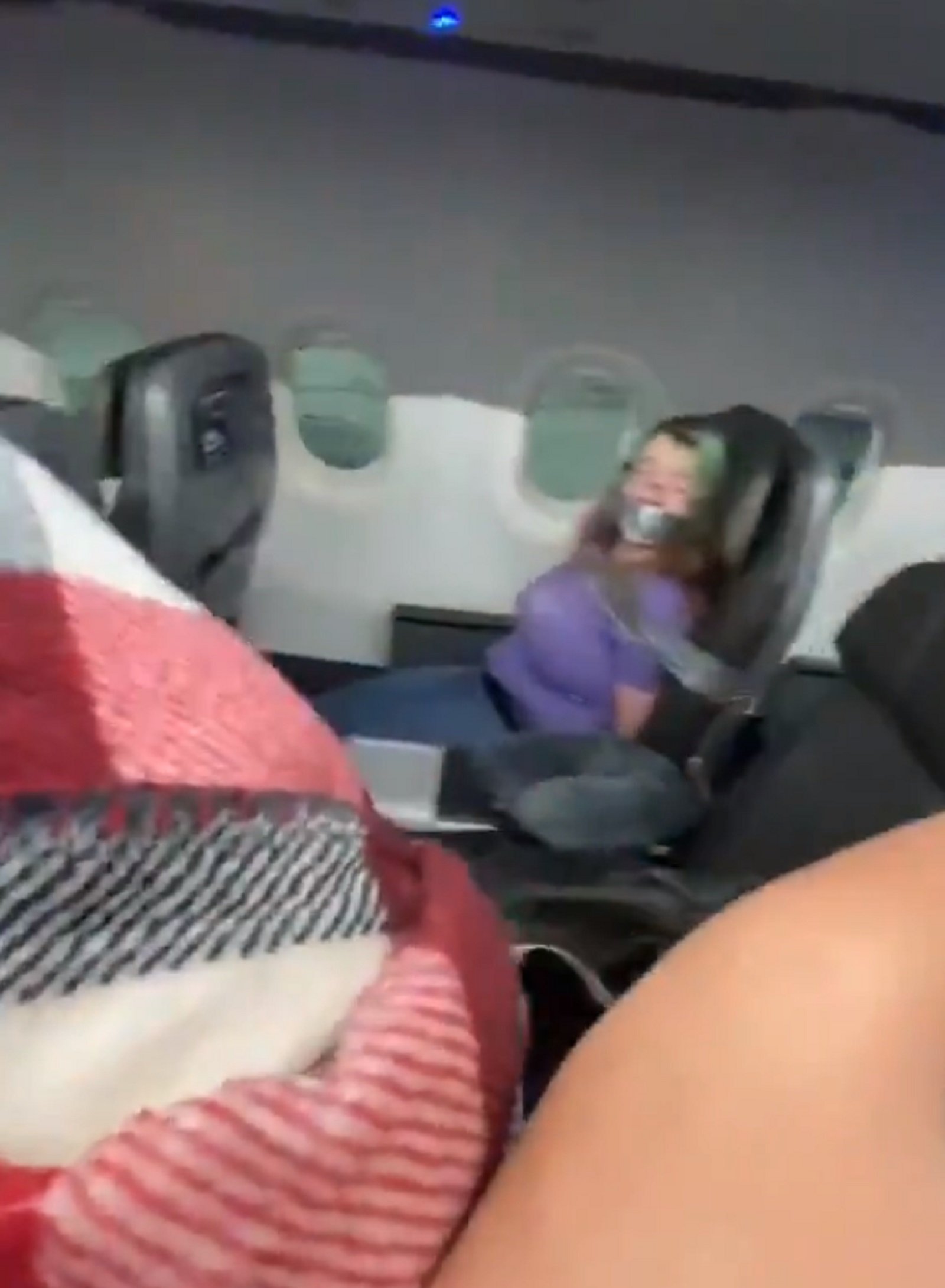 Vídeo: Lliguen una dona després d'intentar obrir la porta de l'avió en ple vol
