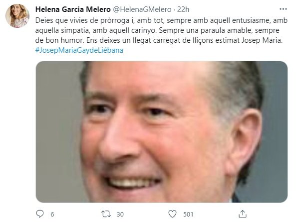 Perfil de Twitter d'Helena García Melero