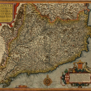 Mapa de Catalunya (1612). Font Cartoteca de Catalunya
