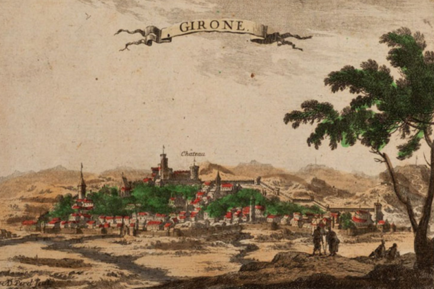 Grabado de Girona (1612). Fuente Cartoteca de Catalunya