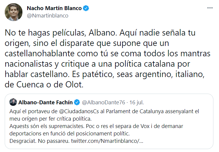 Nacho Martín Blanco TUIT